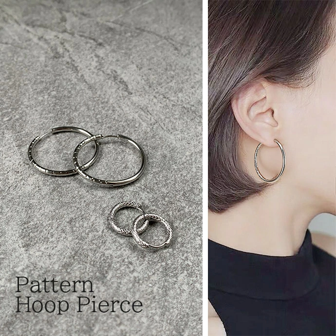 ピアス チタン フープ 両耳用